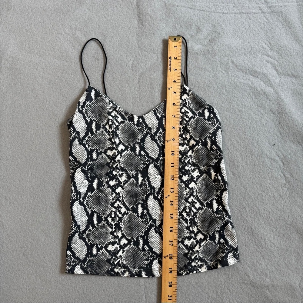 Bershka Monochrome Snake Print Strappy Top | Size S | Trendy Y2K - Picture 5 of 6